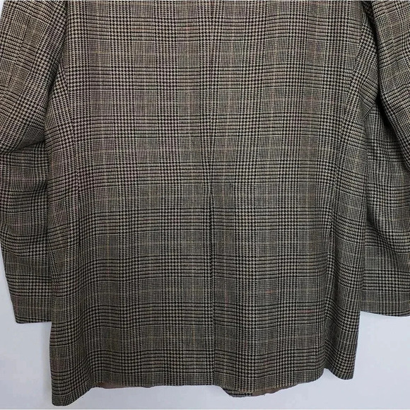 P.O.S.H. Newport Beach Brown Plaid Print Sz. 43T - Picture 6 of 11